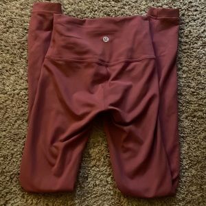 Lululemon Maroon align leggings size 0 brand new worn once washed